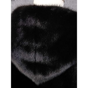 Autumn/winter Haining Whole Mink Fur Coat for Mens Imitation Thick Insulation Hooded