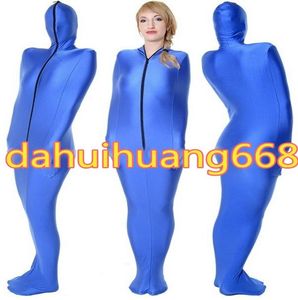 Blaue Lycra-Spandex-Mumienanzug-Kostüme, Unisex-Schlafsäcke, Mumienkostüme, Outfit mit internen Armärmeln, Halloween-Cosplay, Kosten 9326460