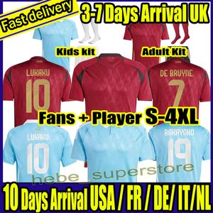 12 days Arrive BE S-4XL 24 25 New Belgium DE BRUYNE R. LUKAKU E.HAZARD national team fan player version Soccer jerseys MERTENS TIELEMANS football shirt kids kit uniforms