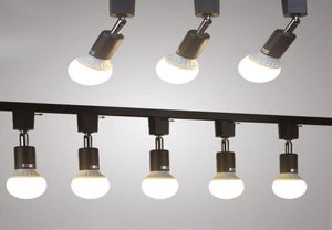 E27 Светодиодный трековый светильник в стиле минимализма в стиле лофт E27 Держатель лампы Трекинговые светильники AC110240V Регулируемые направляющие прожекторы для кафе7741637