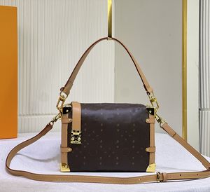 Tronco lateral pm bolsa designer feminino e masculino bolsa de luxo com zíper bolsa de ombro moda caixa saco crossbody em dois tamanhos