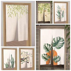 Curtains Japanese Door Curtain Partition Kitchen Doorway Decorative Plant Simple Sense Style Drapes Cafe Restaurant Decor Noren Customize