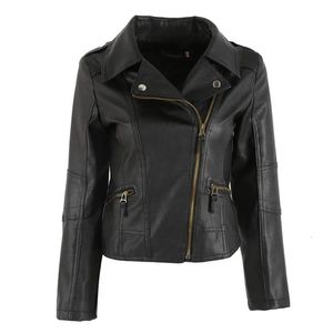 Женские кожаные мотоциклетные куртки с воротником-молнией в стиле панк, байкерские куртки 240305