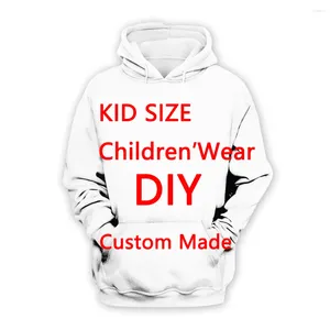 Herrtröjor skräddarsydda diy anpassa barn kläder barns hoodie casual tracksuit harajuku familj 3dprint zip/hoodies/sweatshirt