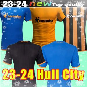 2023 2024 Hull City Soccer Jerseys 23/24 The Tigers Amber Wilks Honeyman M.Smith Bernard Eaves Scott Raxter Greaves Lewis-Potter Emmanuel Cannon Third Football قمصان