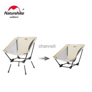 Lägermöbler Naturehike Camping Chair Yl13 ​​Moon Chair Höjd Justerbar vikstol Ultralight utomhus Picknickstol Handing Strandstol YQ240315