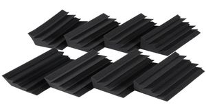 New 8 Pack of 46 in X 46 in X 95 Black Soundproofing Insulation Bass Trap Acoustic Wall Foam Padding Studio Foam Tiles 8P2281503