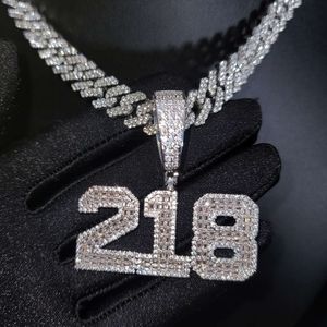 Beliebter Hip-Hop-Schmuck in Europa und Amerika 925 Silbermenschen Halskette gepaart mit VVSmoissanit Diamond Anhänger