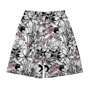 Pantaloncini da uomo Spiaggia hawaiana e abbigliamento da donna Stampa digitale 3D Pantaloni da coppia di tendenza alla moda casual