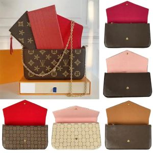 Neueste Handtaschen Geldbörsen Taschen Mode Frauen Umhängetasche Hochwertige dreiteilige Kombinationstaschen Größe 22 cm Umhängetasche Designer-Handtasche