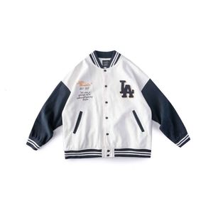 Gestickte Baseball-Uniformjacke in Hit-Farbe für Herren, Größe 42