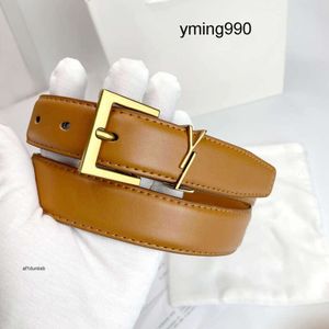 Cinture SAINT Cintura LAURENTS Bronzo YSL Uomo Designer di lusso Cintura argento 3 cm per designer Donna Vera pelle con fibbia Cintura in pelle di vacchetta Larghezza G513