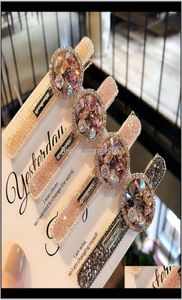 Baby Kids MaternityRhinestone Clips Crystal Hair Barrettes Biżuteria Trenda Bling HairPins Nekury Włosy Aesories For W6478879