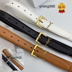 Projektant dla szerokości Kolor Saint Belt Cienki pasy pasa Laurentów Kobiety projekt Cintura YSL 3.0CM Prawdziwa kręcenie 3 retro brąz i klamra srebrna opcjonalna Wbon