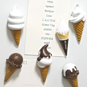 Eiscreme-Kühlschrankmagnet, Simulation, Dessert, Kühlschrank, magnetische Dekoration, Aufkleber für Zuhause und Küche, kreatives Geschenk 240315