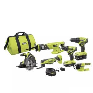 Andra elverktyg Ryobi Tool Combo Kits 18Volt Litiumion Batterier Laddare Bag 6Tool7821167 Drop Delivery Home Garden Otnwn