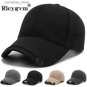 Boll Caps Ricygvm Men Baseball Hat Sport Fashion Male Peaked Cap Solid Color Duck Tonge Cap Outdoor Sun Visors Dad Trucker Hat Casquettey240315