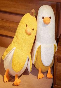 Plush Dolls 5070CM Creative Banana Duck Plush Toys Pillow Soft Down Cotton Cartoon Sleeping Pillow Home Sofa Bed Decoration Girl 6948781