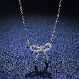 Designer 925 Silver Pendant 1 Claw Moissant Diamond Necklace Womens Fashion Tiffay and Co Farterfly New Collar Chain