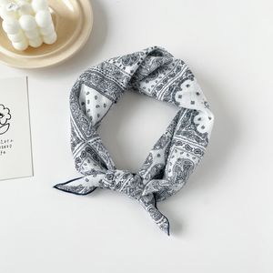 Soft Cotton Scarves Hair Scarf Fashion Women Design Neckerchief Wraps Bag Artistic Accessories