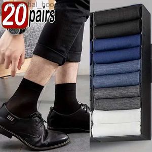 Skarpetki męskie 10/20PAIRS Męskie Ultra-cienkie lato oddychające Bambus Fibre Silk Sports Antibacterial Business Ankle SOXC24315