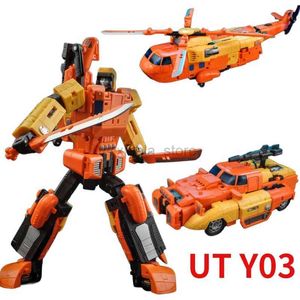 ストック変換の変換おもちゃロボットユニークなおもちゃUT Y-03 SANDSTORM UT Y03 TRIPLESACHERSギフトステッカーアクションフィギュアトイギフトコレクション2400315