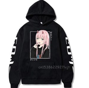 Darling içinde franxx anime harajuku sıfır iki güzel kız baskılı şık hip hop kapüşonlu sokak kıyafetleri kadın y03192219003