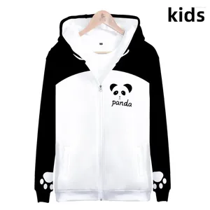 Damen Hoodies 2024 3 bis 14 Kinder Panda 3D Hoodie Jungen Mädchen Sweatshirt Streetwear Jacke Mantel Teenager Kind Kleidung