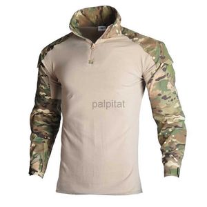 Taktiska västar Han vilda män Militära skjortor Militärstridning Kläder Taktisk jakt Uniform Camouflage Airsoft Klädcamping Skjortor Stor storlek 240315