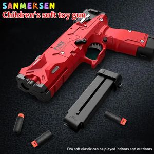 Children er Toy Gun Shell Ejection Soft Bullet Gun Continuous Firing Noload CS Weapon S Pistol Toy Outdoor Game 240220
