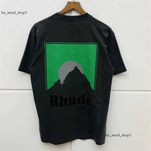 RHUDE T-shirt Uomo Donna Giappone Rh Acconciatura Stampa Top Tees Summer Style Rhude RHUDE T Shirt X0602 385