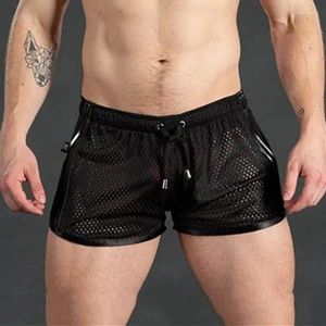 Running Shorts Gym Mens Sport Quick Dry Grid Workout Short Pants Men Soccer Tennis Training Beach Swim