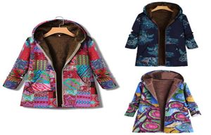 Женское пальто с принтом, 32 стиля, женские толстовки с цветочным принтом, зимние теплые пальто с капюшоном и бархатным винтажным пальто с принтом, большие размеры S5XL3967225
