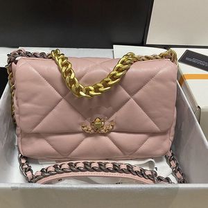 10A Pink Designer Bag Bag Bag Bagag Luxury Crossbody Bags Chain Counter Contains Women Leather Leather Classic CC 19 Flap the Totes Top Quali