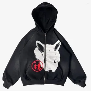 Erkek Hoodies 2024 Bahar Sıradan Polar Astar Erkek Sweatshirtler Erkekler İçin Uzun Kollu Zip-Up Kapüşonlu Ceket