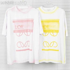 Men's T-Shirts designer Designer High version of front and back direct spray h-painted men's women's short sleeved T-shirt YU3N ORSH