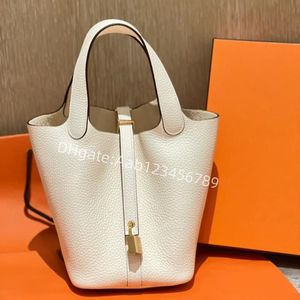 Handgefertigte Beuteltasche, 18 cm, Damen-Einkaufstasche, 22 cm, klassische Designer-Tasche, TC-Leder, halbhandgefertigte modische Kapazitätstasche mit Originalverpackung, Luxusmarke