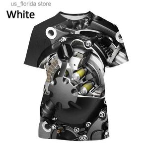 Men's T-Shirts 3D Print Mens T Shirt Tops Punk Ts Summer Oversized Casual Short Slve Pullover Heavy Metal Wind Strtwear Harajuku Clothes Y240315