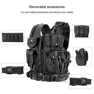 Tactical Vests Adjustable Military Game CS Outdoor Training Jacket Airsoft Tactical Vest Molle Military Bulletproof Combat Hunting Safety Vest 240315