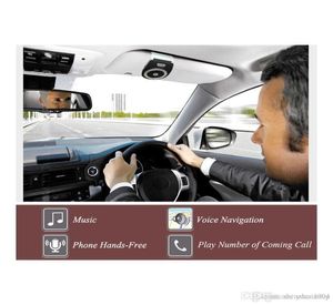 Автомобильный комплект Bluetooth с шумоподавлением, Bluetooth V41, приемник, автомобильная громкая связь, многоточечный зажим, солнцезащитный козырек для двух телефонов9723475