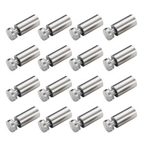 16Pcs Stainless Steel Glass Fasteners Dia 19mm Acrylic Advertisement Standoffs Pin Nails Billboard Fixing Screws Hardware 240307