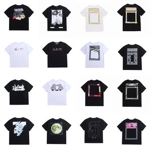 Męskie T-shirty moda luksurys Offes odzież koszule męskie koszulki kobiety luźne tee tee wierzchołki man zwykłego ulicznego graffiti koszulka Bluza T-shirty białe biało-białe listy