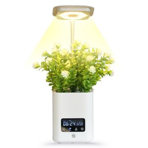 Sistema de cultivo de hidroponia para jardim, jardim de ervas interno com luz led, plantador de jardim inteligente para casa, cozinha, temporizador automático 240304