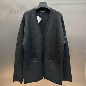 Maglioni da uomo Cardigan con logo sulla manica del designer, maglione aristocratico, maglione stile Os unisex dalla vestibilità ampia OUQD