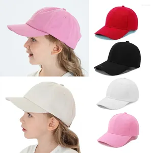 Wide Brim Hats Children Baseball Cap Classic Solid Color Adjustable Sport Visors For Baby Caps Boys Girls Soft Cotton Outdoor Sun Hat