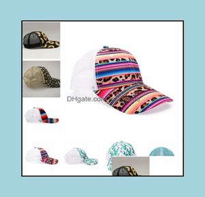 Cappello da baseball con serpente 8 stili Cappello con stampa leopardo Cappellino con serape in rete Cappellino con cactus a strisce moda Cappello da sole all'aperto Gga3662-3 Drop Deliver7982934