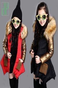 Çocuk Ceket Kızlar İçin Ceket Sonbahar Kış Çocukları039S Giyim Sahte Kürk Mataplar Dış Giyim Kalın Sıcak Parkas Fashion Windbreaker8100961