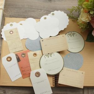 Party Decoration Big Size16pcs Paper Taggar Simple File Working Style Packaging Gift Booking Craft DIY