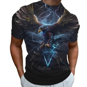 Mäns casual skjortor mode Summer Eagle and Flame Phoenix Animal 3D Printed T-shirt för herr T-shirt Oneck Short SLE överdimensionerad t-shirt Top Hotc24315