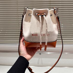 Woman Canvas Bucket Bags Drawstring Designer Bag Luxury Shoulder Tote Bags Fashion Women Travel Totes Medium Small Size TOP